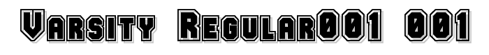 Varsity Regular:001.001 font